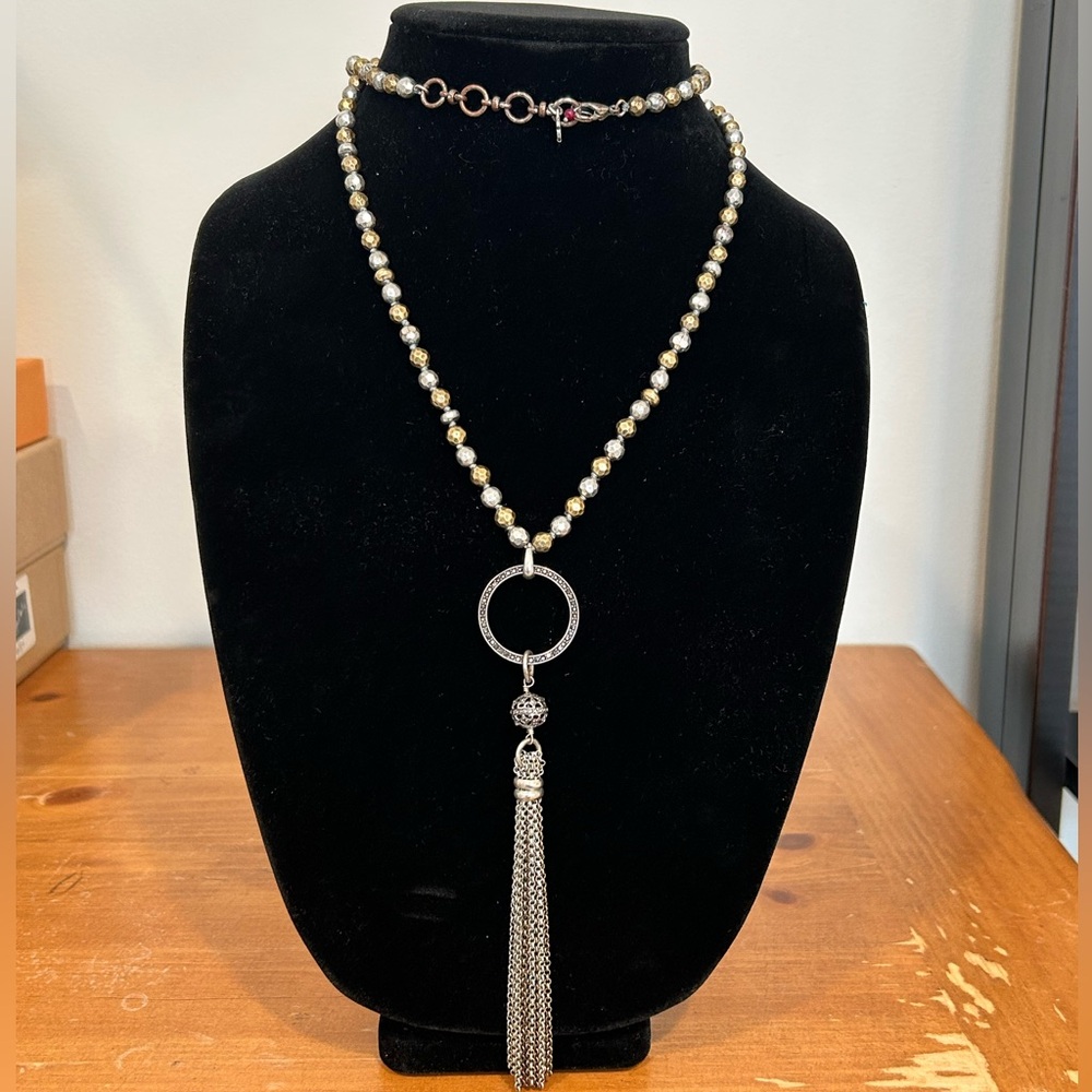Lucky Brand Beaded Tassel Necklace